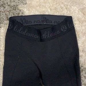 Black laser cut lululemon leggings